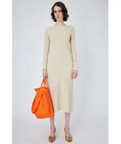 MOUSSY バックオープン ロングニットワンピース