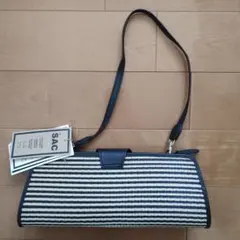 ストライプデザイン ショルダーバッグ