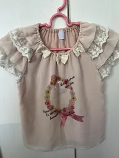 axes femme kids フリル袖ブラウス ピンク　150