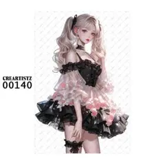 00140 ガール ペーパー/ステッカー 4枚 CREARTISTZ