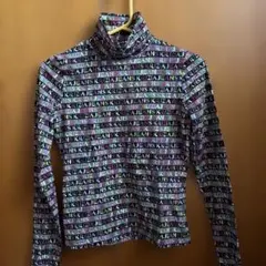 KRIZIA JEANS ロゴプリント タートルネック