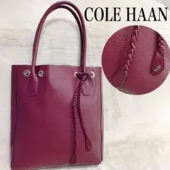 美品 COLE HAAN オールレザー トートバッグ 縦長 バケツ