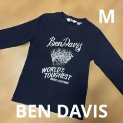 Ben Davis ロンT 長袖Tシャツ　長袖カットソー ネイビー　ワッフル　M