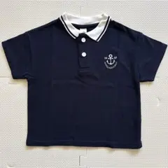 バースデイ　コトリ　半袖　ポロシャツ　マリン　90