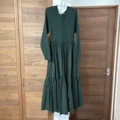 F) coca リブニット ドッキング ワンピース