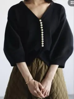 【Bonjour Sagan】ビッグパールボタンカーディガン