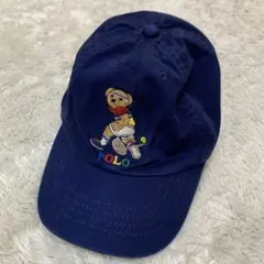 ポロ ラルフローレン　キッズ　ポロベア キャップ　ネイビー