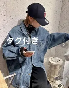 デニムジャケット gジャン ビッグシルエットデニムジャケット　ブルー