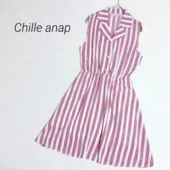 Chilleanap チルアナップ ノースリーブ ワンピース ストライプ レトロのサムネイル