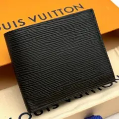 ルイヴィトン ポルトフォイユ マルコ エピ ブラック 黒 二つ折り財布 ノワール