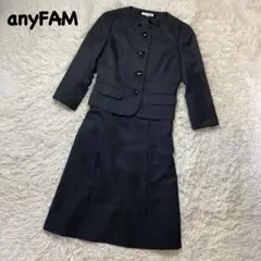 anyFAM　セットアップ　ワンピース　ノーカラー　ドット　ママスーツ