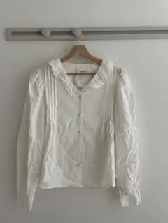 MUGUET フリル襟ブラウス