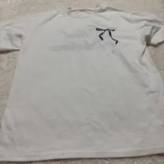 レディース ホワイト Tシャツ リボンロゴ