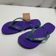 【新品】havaianas ロゴメタル付 ビーチサンダル 24cm