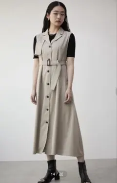AZUL by moussy シングルフラップジレワンピース