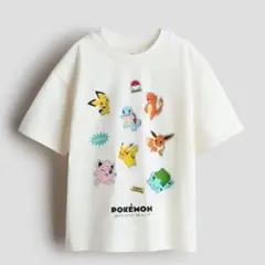 H&M × ポケモンコラボ Tシャツ 130サイズ ピカチュウ ヒトカゲゼニガメ