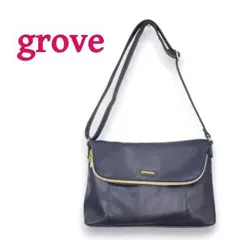 grove ショルダーバッグ ネイビー / 肩掛け 斜めがけ レディース 紺