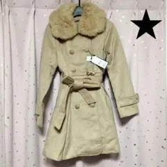 新品！イング＊ファー付ドーリーコート＊トレンチコート＊ロングコート＊Mサイズ