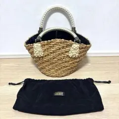 美品 カルネ carnet フリル ショルダーバッグ バイカラー トートバッグ 