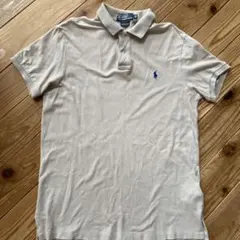 爽やか グレーベージュPolo ポロラルフローレンポロシャツ M
