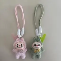 ラブブ　 ストラップ ・キーホルダー　 【両用】2点セット