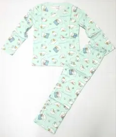 Sanrio シナモロール 綿100%総柄パジャマ 120cm ミントグリーン