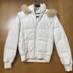 【値下げ中】ホワイト ダウンジャケット ファー付き