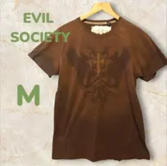 EVIL SOCIETY ダークブラウン Tシャツ M