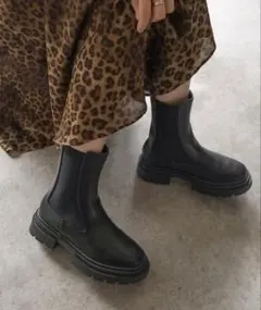 ボリュームソールサイドゴアショートブーツ LL