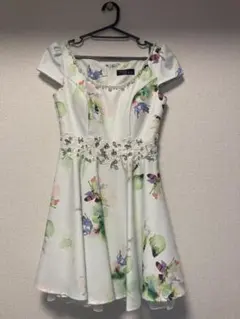 【IRMA】 花柄 半袖 ワンピース キャバ ナイトドレス 華やか Sサイズ