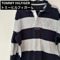 TOMMY HILFIGER トミーヒルフィガー ラガーシャツ L ボーダー