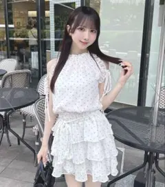 INGNI ドット ワンピース ノースリーブ