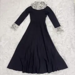 MERCURYDUO マーキュリーデュオ　シャツレイヤードフレアニットワンピース