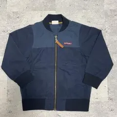 BREEZE ジップアップジャケット 100cm ネイビー　ブルゾン　MA-1