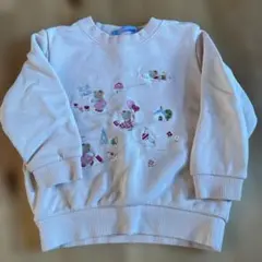 familiar 刺繍トレーナー 90サイズ ピンク
