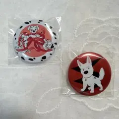 ディズニー カンバッジコレクション 缶バッジ 2個セット 犬猫シリーズ