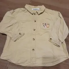 familiar ベージュ コーデュロイシャツ 90