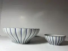 レトロ　有田焼　菊割　中鉢　小鉢　２客セット