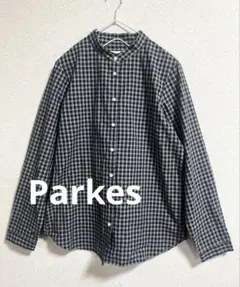 Parkes パークススタンドカラー シャツ M ギンガムチェック 綿100%のサムネイル