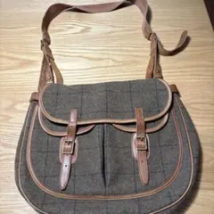 ラルフローレン　RRL ツイード＆レザー　ショルダーバッグのサムネイル