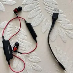 audio-technica ワイヤレスイヤホン 黒/赤　ATH-CKR35BT
