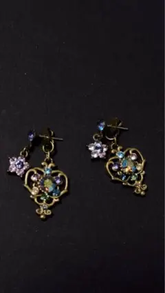 ミハエルネグリン　スターピアス　カラフルストーン ハート型キャッチ