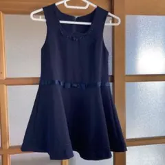 ネイビー フレア ワンピース 120cm 卒園式　入学式　発表会　清楚