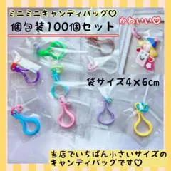 NO.256m 個包装 キャンディバッグ キーホルダー 100個セット 4×6