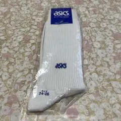 レトロ asics アシックス スポーティングソックス 靴下 24〜26