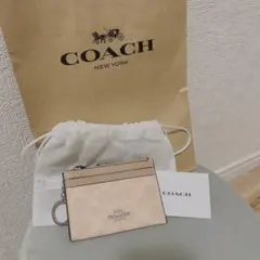 新品 COACH コーチ 隠れロゴ入り パスケース 財布