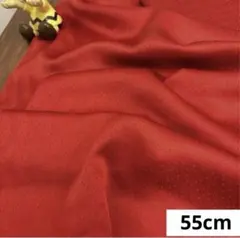 725 難色！正絹はぎれ 緋色系 模様織柄生地 55cm