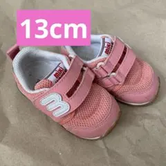 miki house ピンク スニーカー　13cm