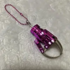 ★最終価格★ミニクレーンゲーム　アーム型　キーホルダー メタリックピンク