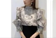 N*i様 SNIDEL オーガンジーシースルーブラウス トワルドジュイ柄